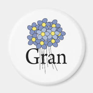 Imã Camiseta Bonito de Gran de Flor Azul
