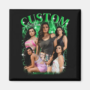 Imã Camiseta Bootleg I Love My Hot Girlfriend Heart Gf
