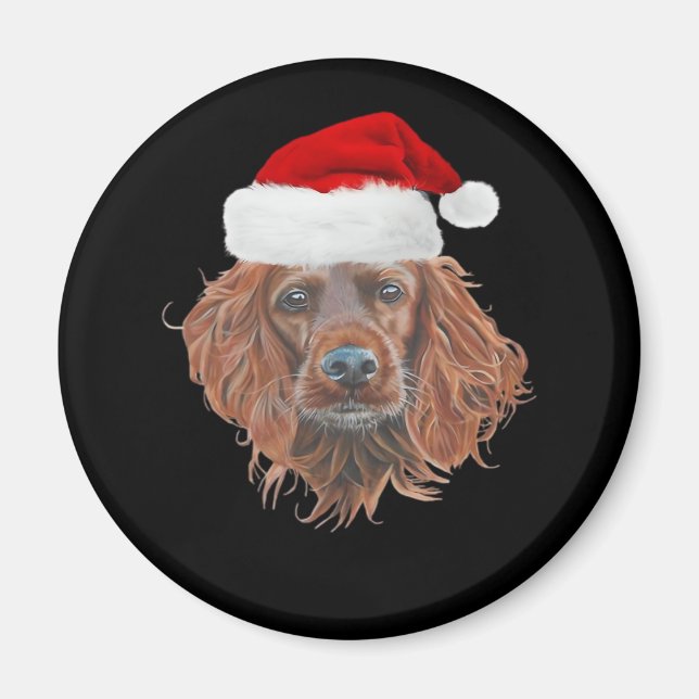 Imã Camiseta Clássica do Setter de Natal (Frente)