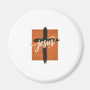Imã Camiseta Cristã Cruz de Jesus Vintage Design_1