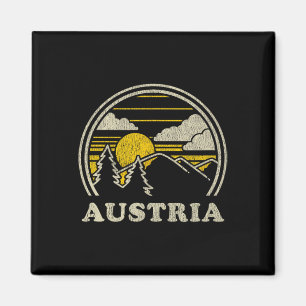 Imã Camiseta da Áustria Vintage Caminhada Montanhas
