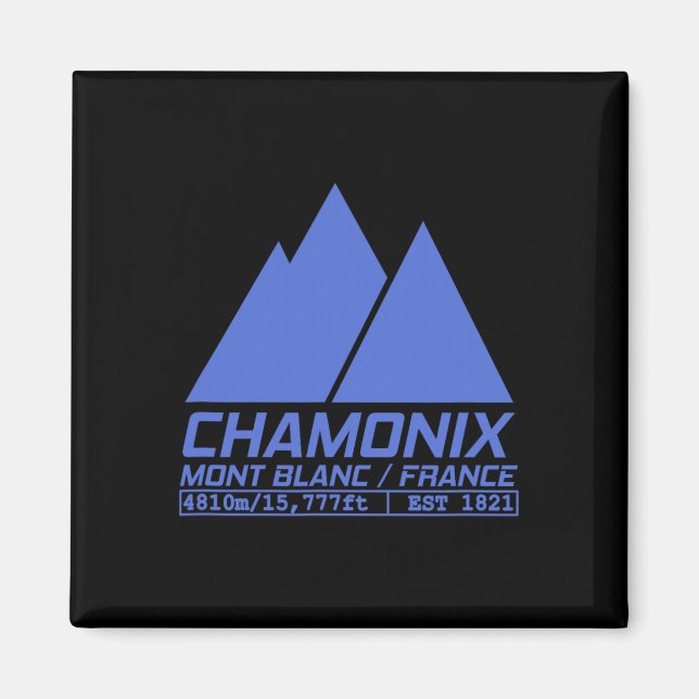 Imã Camiseta da Estação de Esqui de Chamonix Esqui Mon (Frente)