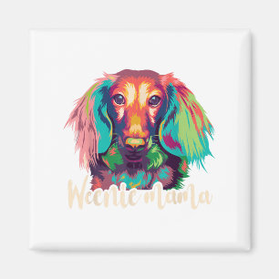 Imã Camiseta-Dachshund Mulheres Mãe Weenie Cachorro Wi
