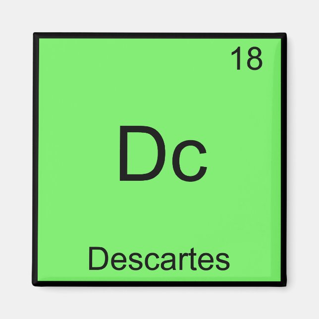 Imã Camiseta Dc - Símbolo de Química do Elemento Diver (Frente)