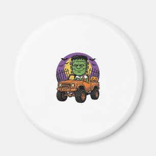 Imã Camiseta de Abóbora de Caminhão Monstro de Hallowe