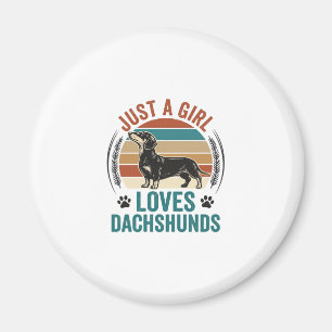 Imã Camiseta de Amante de Dachshund Gráfico de Cachorr