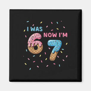 Imã Camiseta de Aniversário de 7 Anos - Eu Era 6 Agora