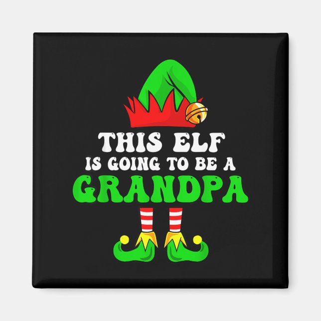 Imã Camiseta de Anúncio de Bebê de Natal Este Elfo Vai (Frente)