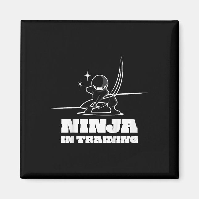 Imã Camiseta de Artes Marciais Ninja Warrior Fofa para (Frente)