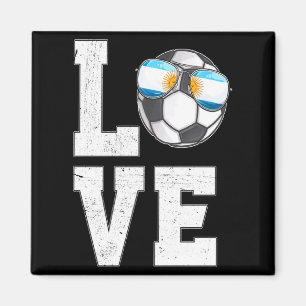 Imã Camiseta de bandeira de fã da Argentina de futebol