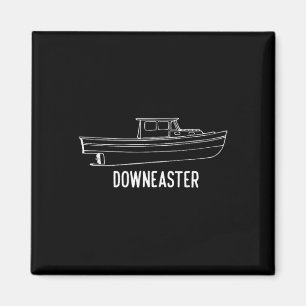 Imã Camiseta de barco de pesca de lagosta Downeaster d