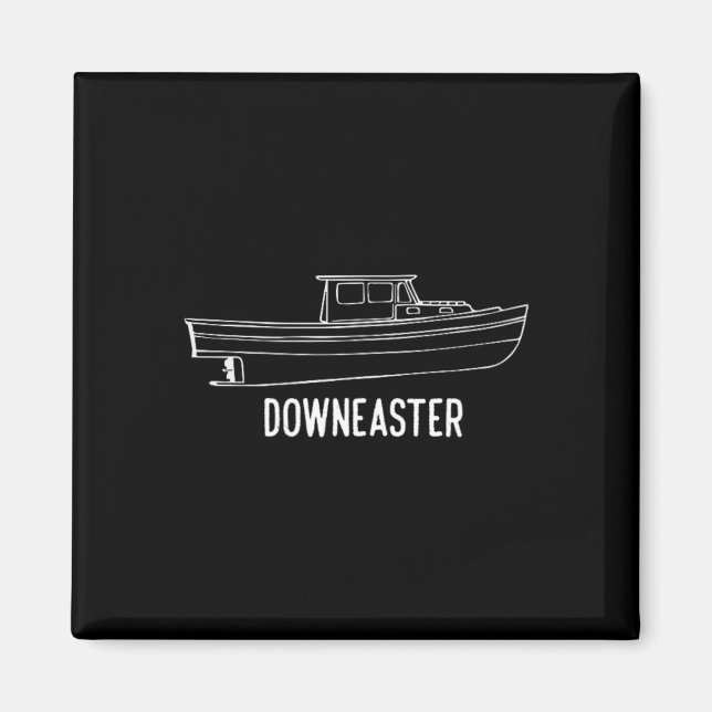 Imã Camiseta de barco de pesca de lagosta Downeaster d (Frente)