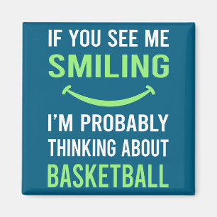 Imã Camiseta de basquete sorrindo