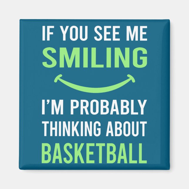 Imã Camiseta de basquete sorrindo  (Frente)