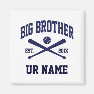 Imã Camiseta de beisebol personalizada do irmão mais v