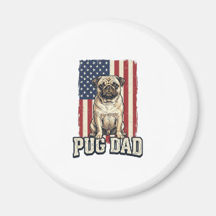 Imã Camiseta de cachorro com gravação vintage patrióti