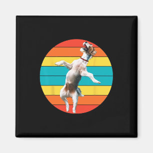 Imã Camiseta de cão Dançante - Cão Lover Vintage Dança