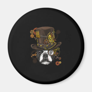 Imã Camiseta de cão Steampunk Boston Terrier Lover