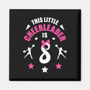 Imã Camiseta de Cheerleader para Menina de 8 Anos de I