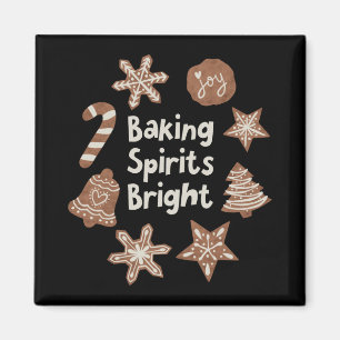 Imã Camiseta De Cookies De Feriado Brilhantes Srits De
