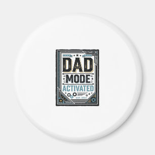 Imã Camiseta de Desenho de Gravura Vintage Modo Pai At