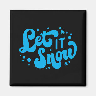 Imã Camiseta De Design De Inverno Let It Snow