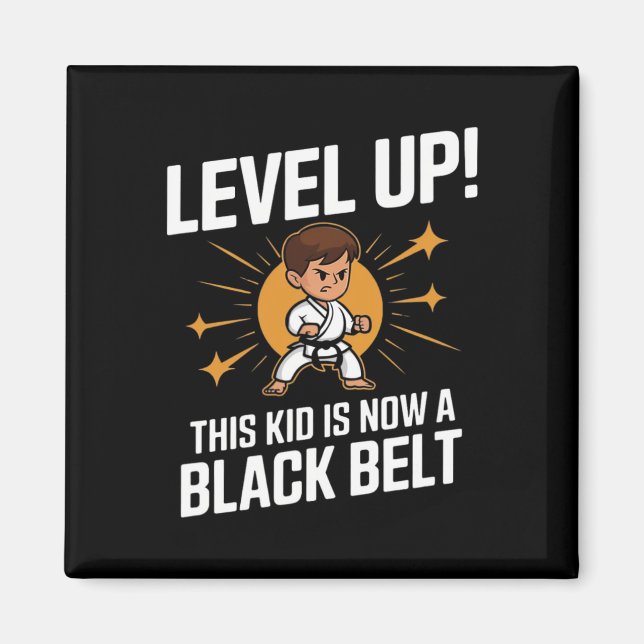 Imã Camiseta de designação de cinto preto de uniforme  (Frente)
