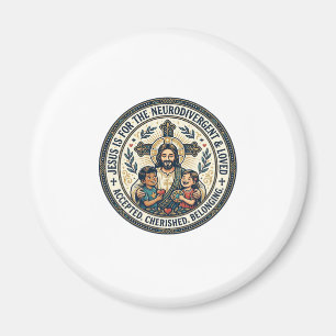 Imã Camiseta de Encorajamento Neurodivergente Jesus In