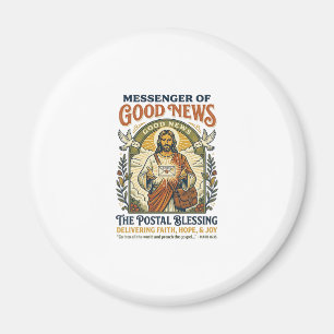 Imã Camiseta de Entrega de Trabalhador Postal de Jesus