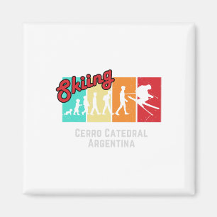 Imã Camiseta de Esqui Cerro Catedral Argentina Para Ho