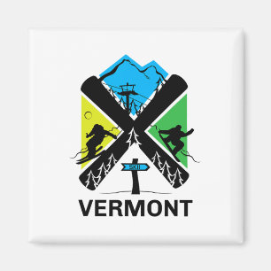 Imã Camiseta de Esqui Vermont - Acessório de Esqui e S