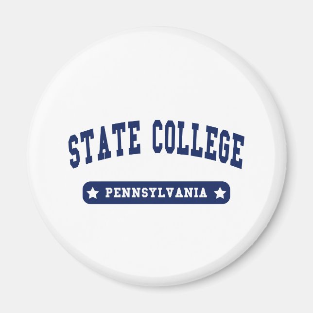 Imã Camiseta de Estilo do State College da Pensilvânia (Frente)