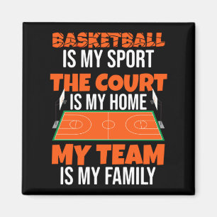 Imã Camiseta de jogador de basquete orgulhoso da famíl