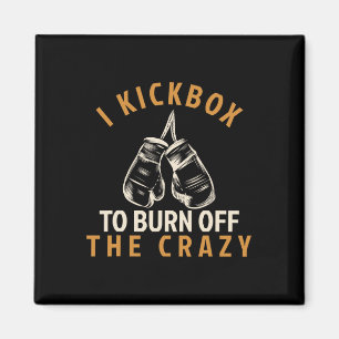 Imã Camiseta de Kickboxing - Eu Pratico Kickbox para Q