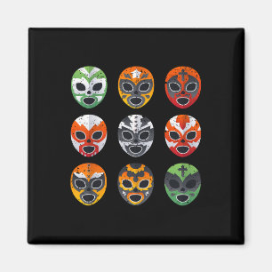 Imã Camiseta de Máscaras Luta Livre Menino Homens Luta
