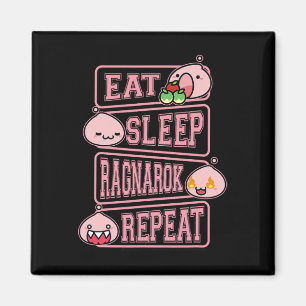 Imã Camiseta de Meme de Jogador Ragnarok Poring Comer