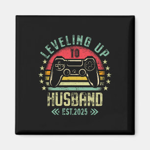 Imã Camiseta de noivado para noivo gamer subindo de ní