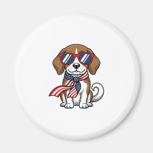 Imã Camiseta de Óculos de Sol de Cachorro Beagle Patri