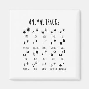 Imã Camiseta de rastros de animais exploradores da nat