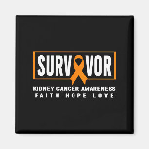 Imã Camiseta de sobrevivente de câncer renal - câncer