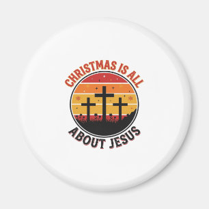 Imã Camiseta Desenho Cruz do Pôr do Sol Jesus Natal Cr