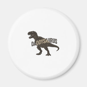 Imã Camiseta Desenho de Gravura Vintage Daddysaurus Di