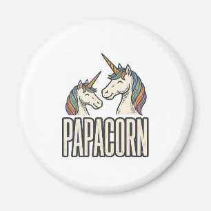 Imã Camiseta Desenho de Gravura Vintage Papacorn Unico