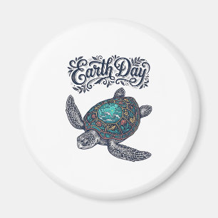 Imã Camiseta Desenho Gravura Vintage Tartaruga Marinha