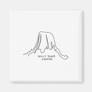 Imã Camiseta Devil's Tower Wyoming Cowboy State Parque