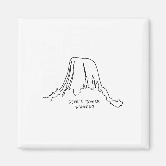 Imã Camiseta Devil's Tower Wyoming Cowboy State Parque (Frente)