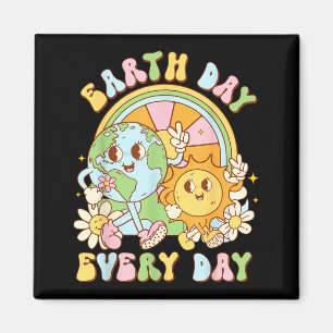 Imã Camiseta Dia da Terra Todos os Dias Crianças Meio
