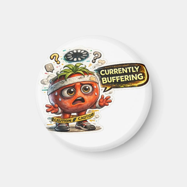 Imã Camiseta Divertida Atualmente em Buffer | Sarcasmo (Frente)