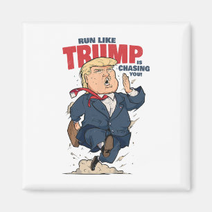 Imã Camiseta Divertida Corra Como Se Trump Estivesse P