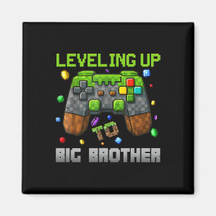 Imã Camiseta Divertida de Irmão Mais Velho Pixel para 